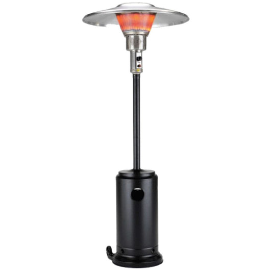 40000 BTU Black Steel Propane Cylindrical Pole Standing Patio Heater HomeRoots