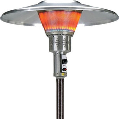 40000 BTU Bronze Steel Propane Cylindrical Pole Standing Patio Heater - FurniFindUSA