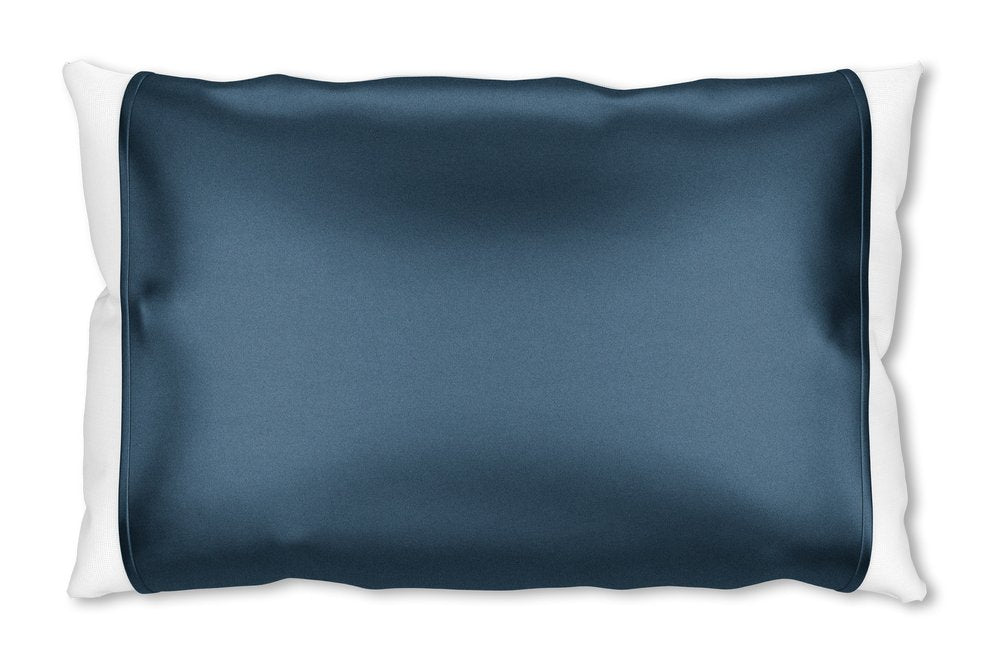 Blue Silk Open Ended Pillowcase HomeRoots