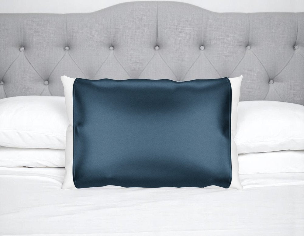Blue Silk Open Ended Pillowcase HomeRoots