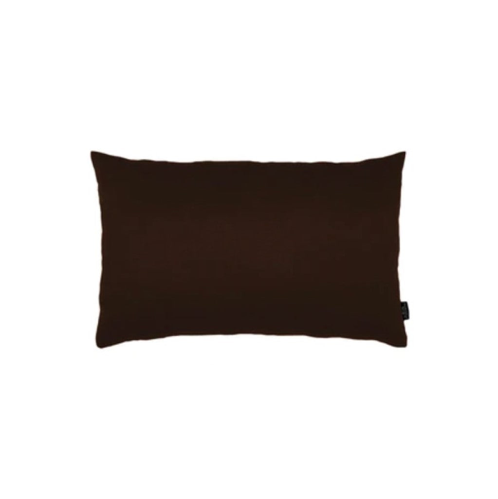 Set Of Two 12" X 20" Brown Zippered Polyester Lumbar Pillow Cover FurniFindUSA