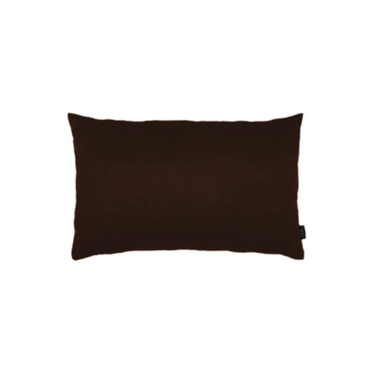 Set Of Two 12" X 20" Brown Zippered Polyester Lumbar Pillow Cover FurniFindUSA