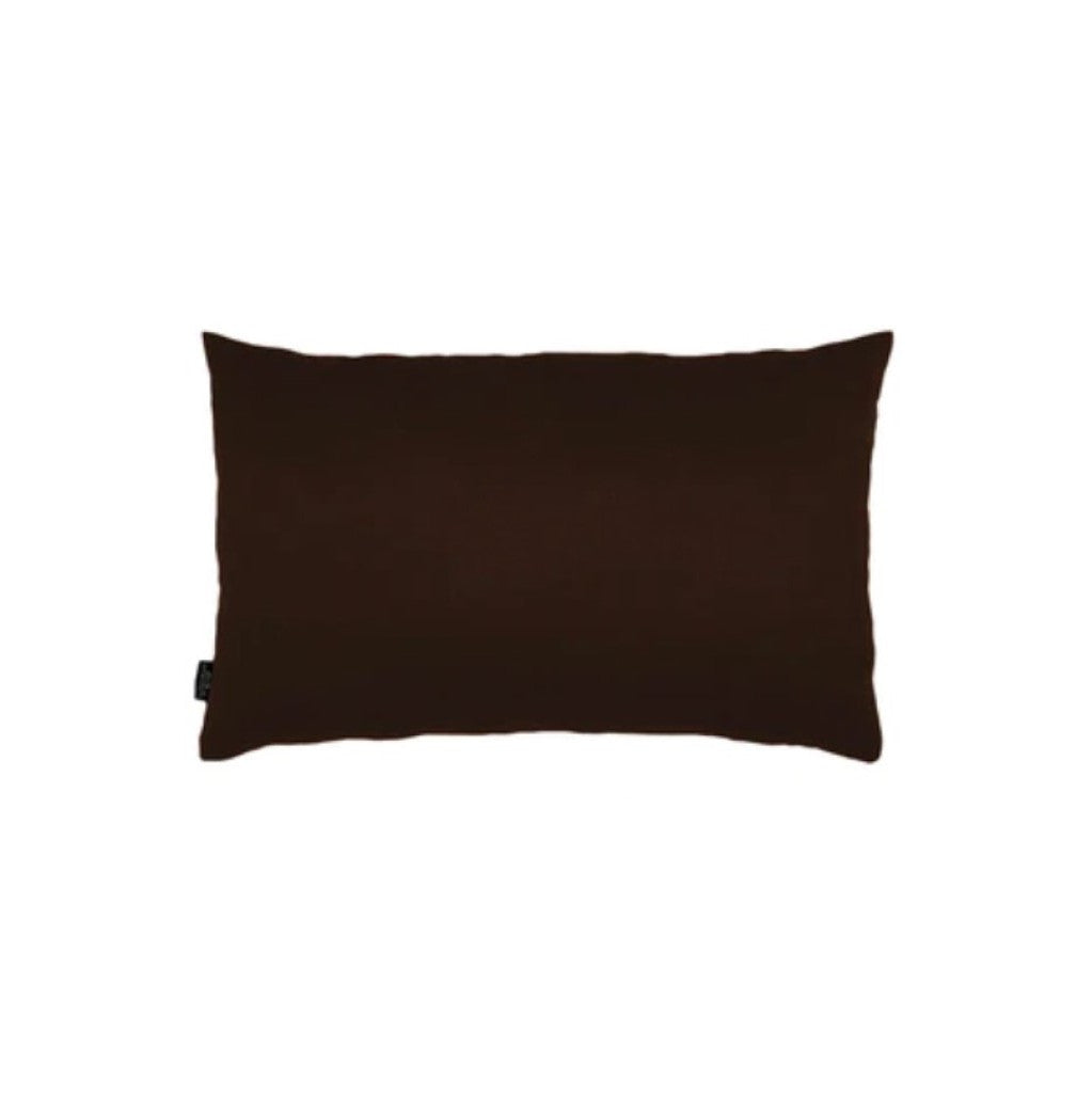 Set Of Two 12" X 20" Brown Zippered Polyester Lumbar Pillow Cover FurniFindUSA