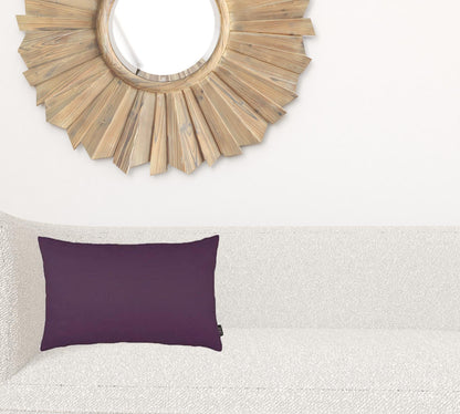 Set Of Two 12" X 20" Purple Polyester Zippered Pillow Cover FurniFindUSA