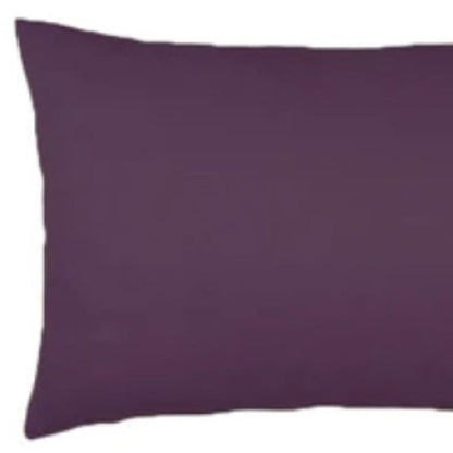 Set Of Two 12" X 20" Purple Polyester Zippered Pillow Cover FurniFindUSA