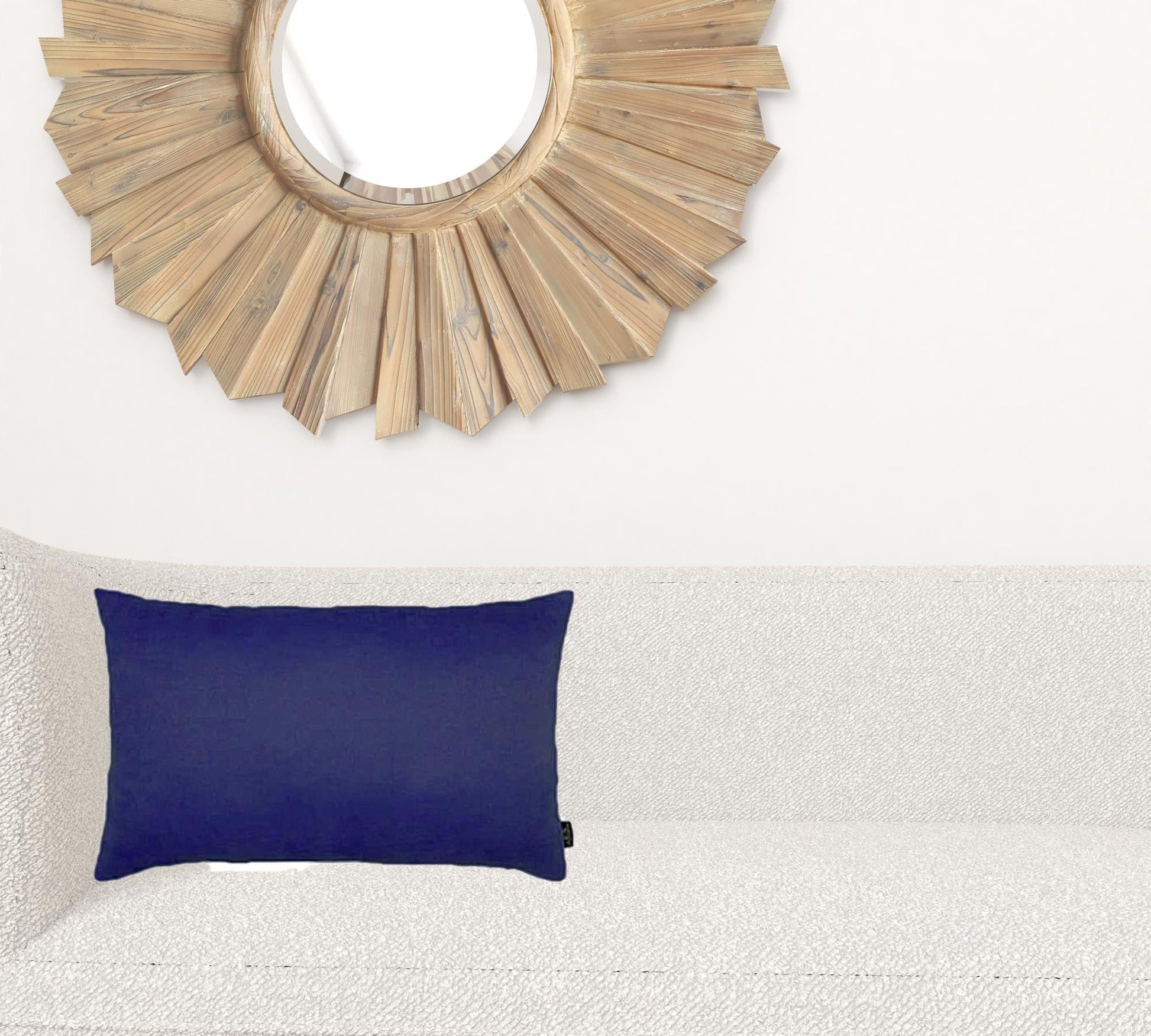 Set Of Two 12" X 20" Navy Blue Polyester Zippered Pillow Cover FurniFindUSA