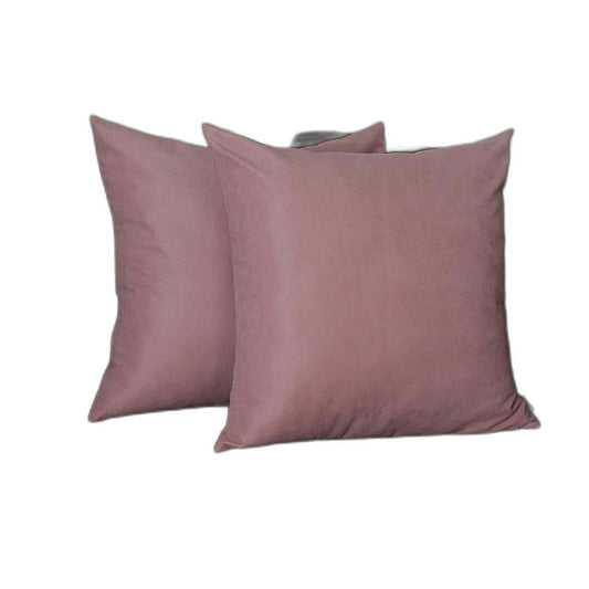 Set Of Two 22" X 22" Light Pink Polyester Zippered Pillow Cover FurniFindUSA