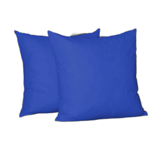 Set Of Two 26" X 26" Sapphire Blue Polyester Zippered Pillow Cover FurniFindUSA