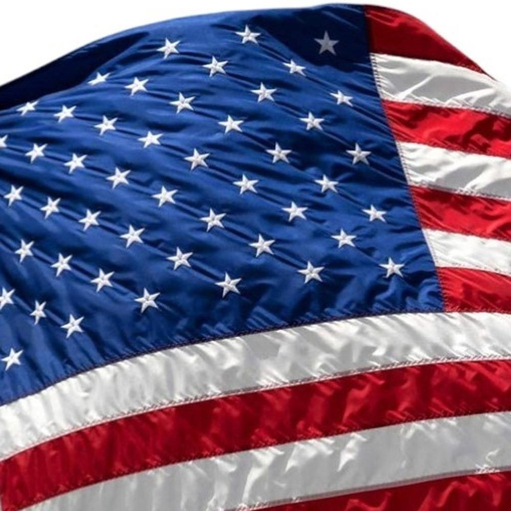 3' x 5' Red White And Blue Embroidered Nylon American Flag HomeRoots