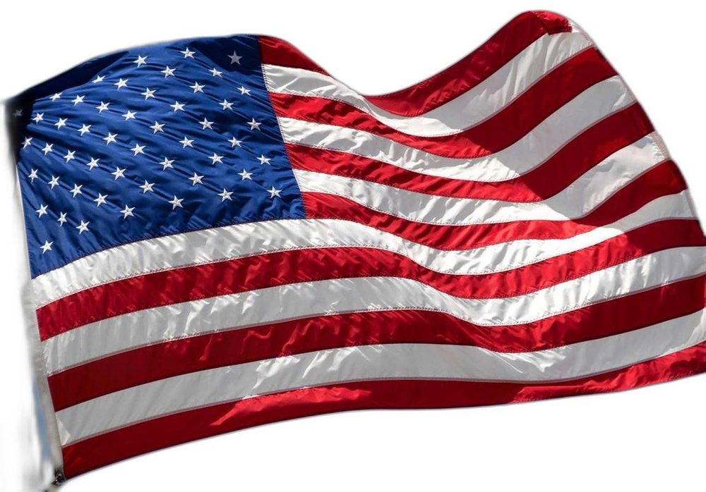 Set of Four Red White And Blue Embroidered Nylon American Flags HomeRoots