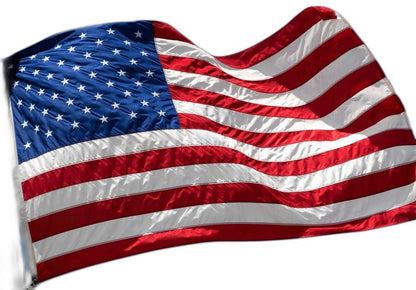 Set of Four Red White And Blue Embroidered Nylon American Flags HomeRoots