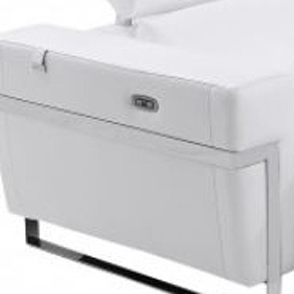 Three Piece White Italian Leather Six Person Seating Set HomeRoots