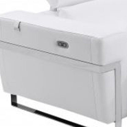 Three Piece White Italian Leather Six Person Seating Set HomeRoots
