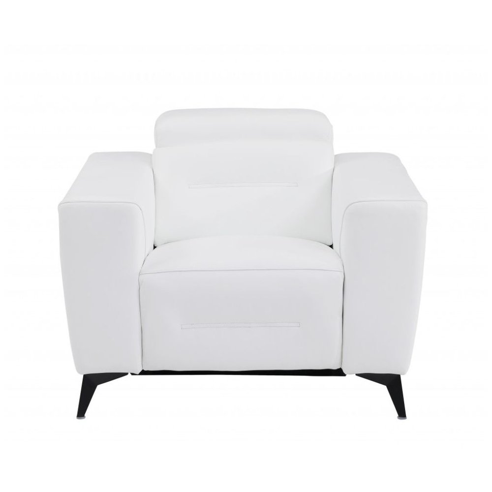 Three Piece White Italian Leather Six Person Seating Set HomeRoots