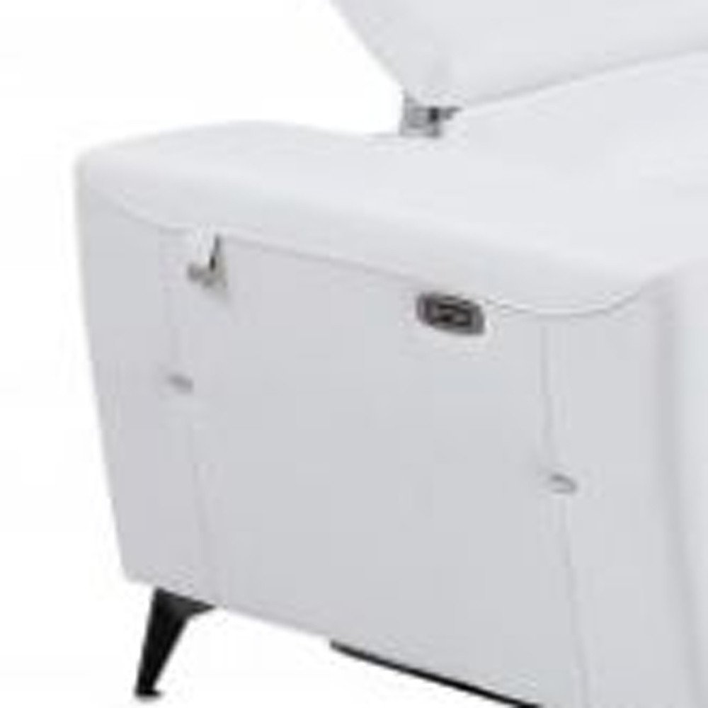 Three Piece White Italian Leather Six Person Seating Set HomeRoots