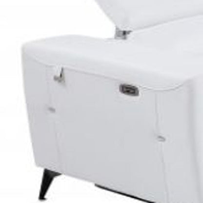Three Piece White Italian Leather Six Person Seating Set HomeRoots
