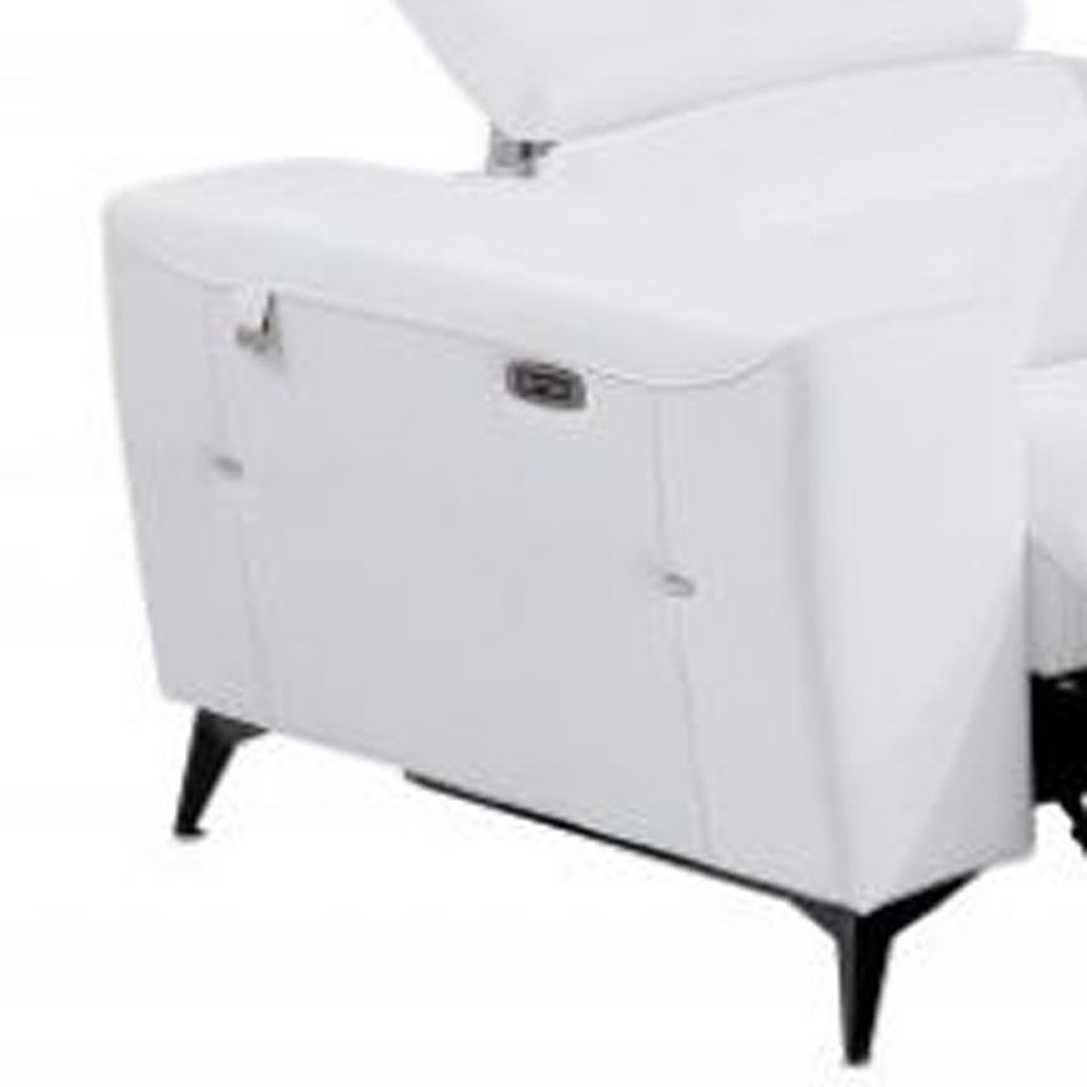 Three Piece White Italian Leather Six Person Seating Set HomeRoots