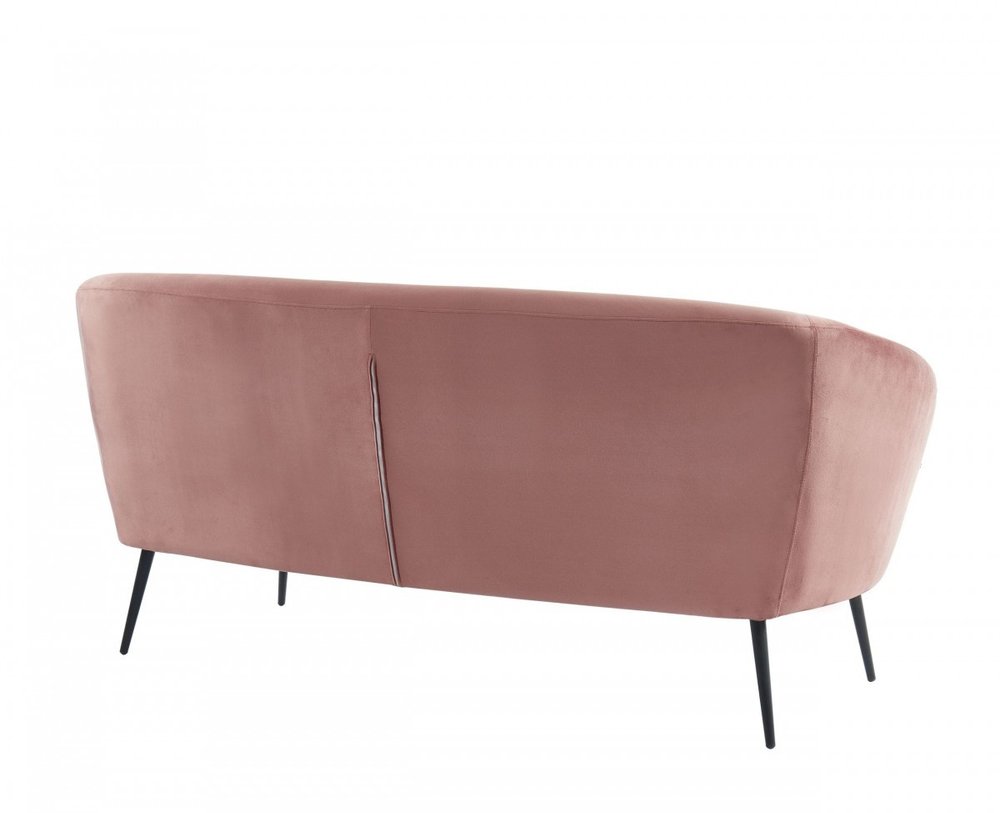 75" Coral Sofa With Black Legs HomeRoots