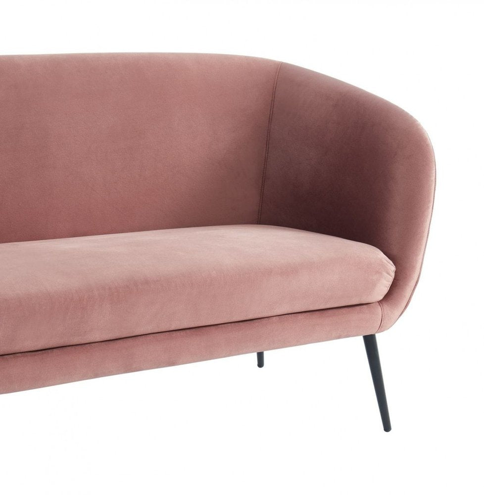 75" Coral Sofa With Black Legs HomeRoots
