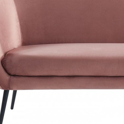 75" Coral Sofa With Black Legs HomeRoots