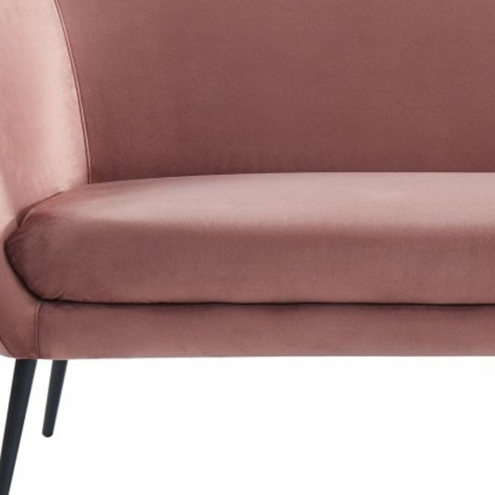 75" Coral Sofa With Black Legs HomeRoots