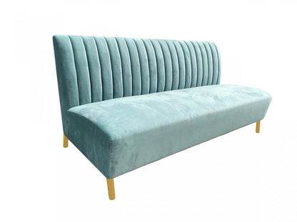 71" Light Gray Velvet Sofa With Gold Legs HomeRoots