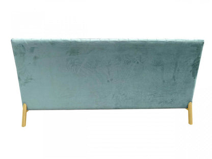 71" Light Gray Velvet Sofa With Gold Legs HomeRoots