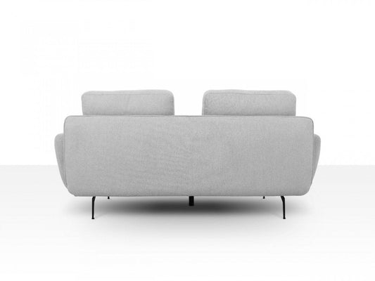 89" Light Gray Sofa With Black Legs HomeRoots