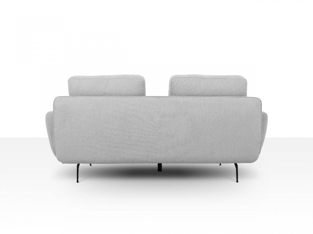 89" Light Gray Sofa With Black Legs HomeRoots