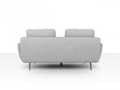 89" Light Gray Sofa With Black Legs HomeRoots