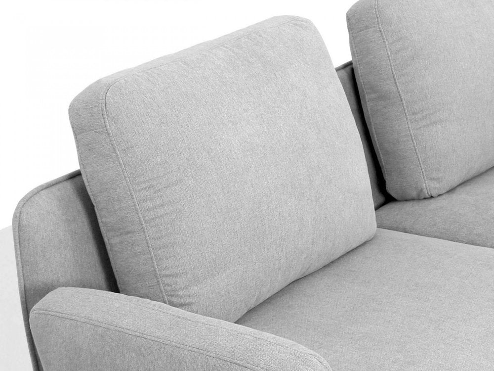 89" Light Gray Sofa With Black Legs HomeRoots