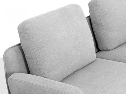 89" Light Gray Sofa With Black Legs HomeRoots