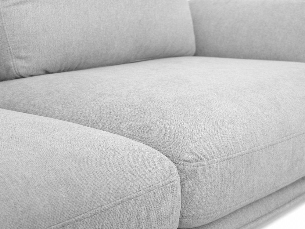 89" Light Gray Sofa With Black Legs HomeRoots