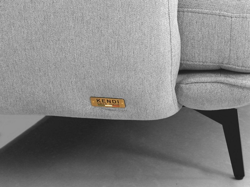 89" Light Gray Sofa With Black Legs HomeRoots