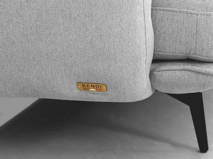 89" Light Gray Sofa With Black Legs HomeRoots