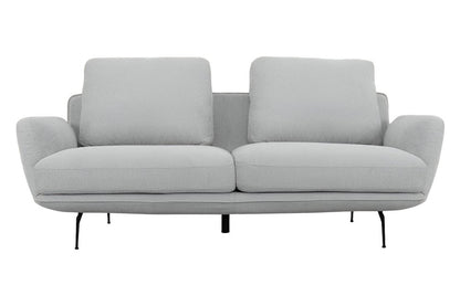 89" Light Gray Sofa With Black Legs HomeRoots