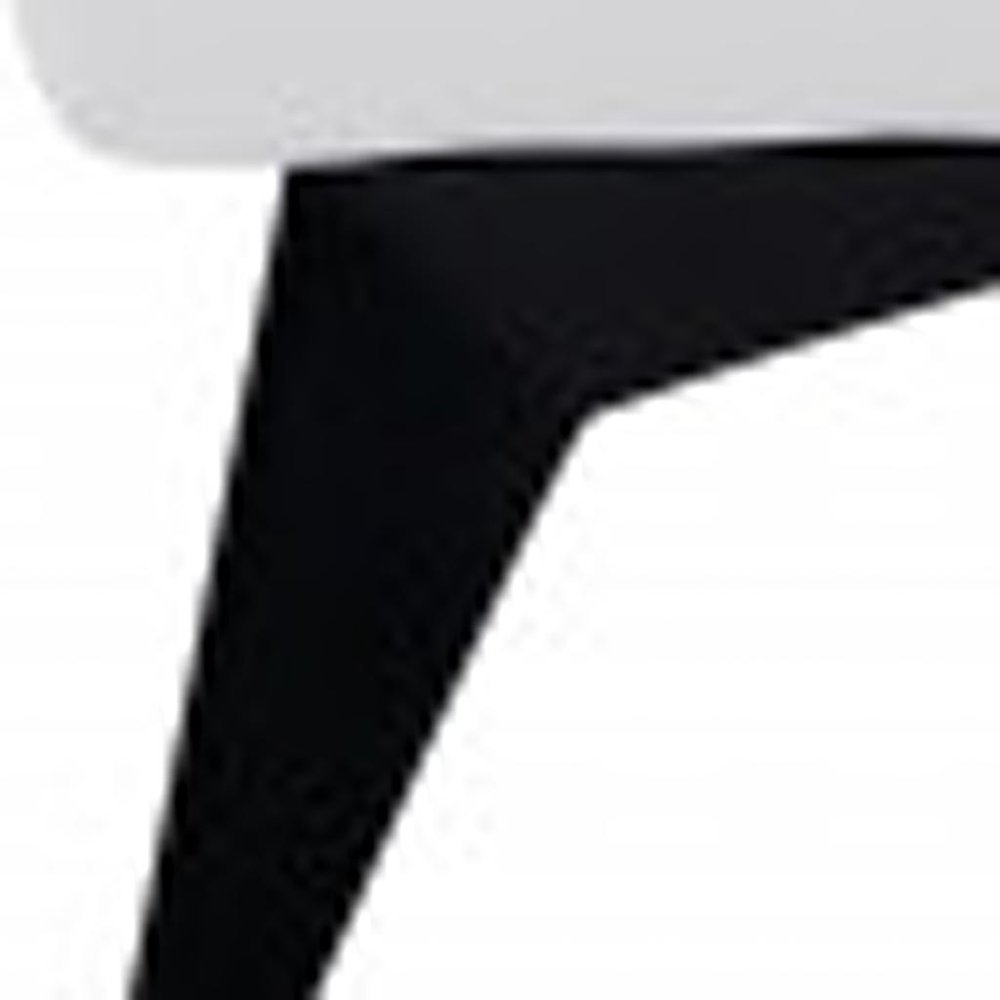 65" White And Black Italian Leather Power Reclining Loveseat HomeRoots