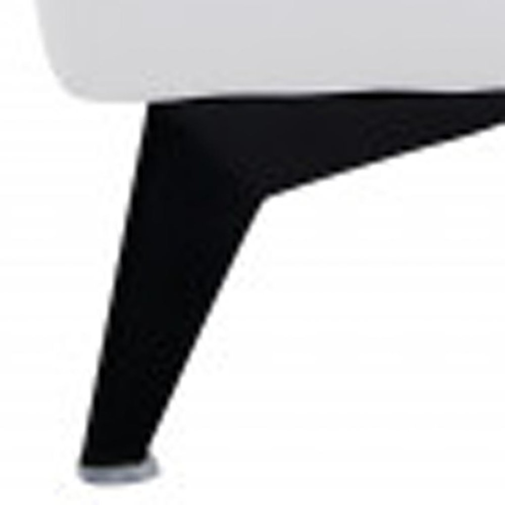 65" White And Black Italian Leather Power Reclining Loveseat HomeRoots