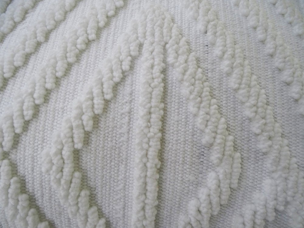 18" X 18" White Zippered Diamond Indoor Outdoor Throw Pillow — view 7