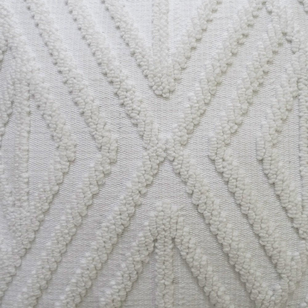 18" X 18" White Zippered Diamond Indoor Outdoor Throw Pillow — view 8