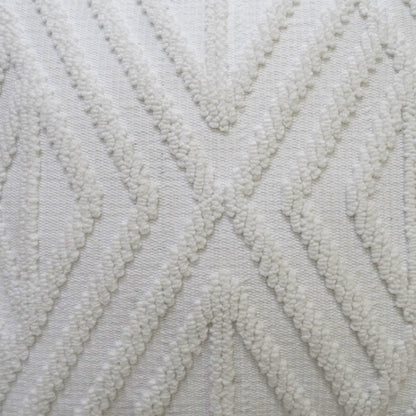 18" X 18" White Zippered Diamond Indoor Outdoor Throw Pillow