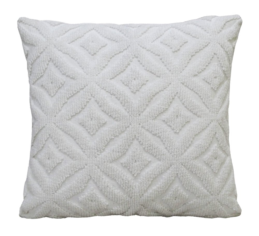 18"x18" White Indoor Outdoor Ogee Decorative Pillow — view 2