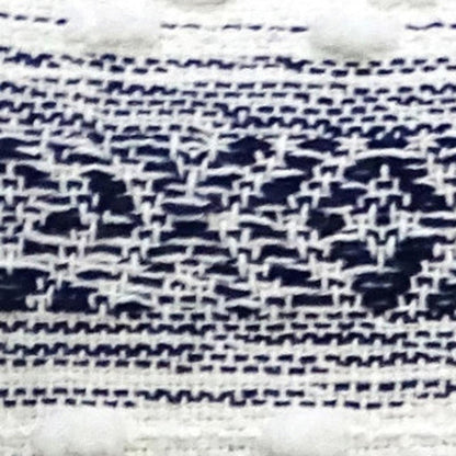 22" X 22" Blue And Peach Southwestern Stripe Handmade Throw Pillow With Tassels