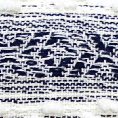 22" X 22" Blue And Peach Southwestern Stripe Handmade Throw Pillow With Tassels