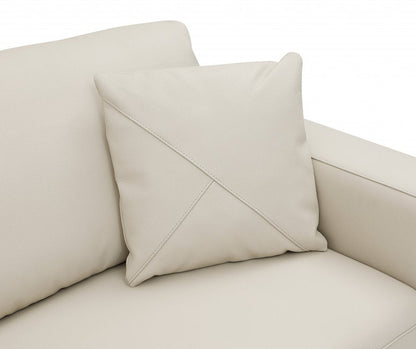 Beige Italian Leather Reclining L Shaped Two Piece Corner Sectional HomeRoots