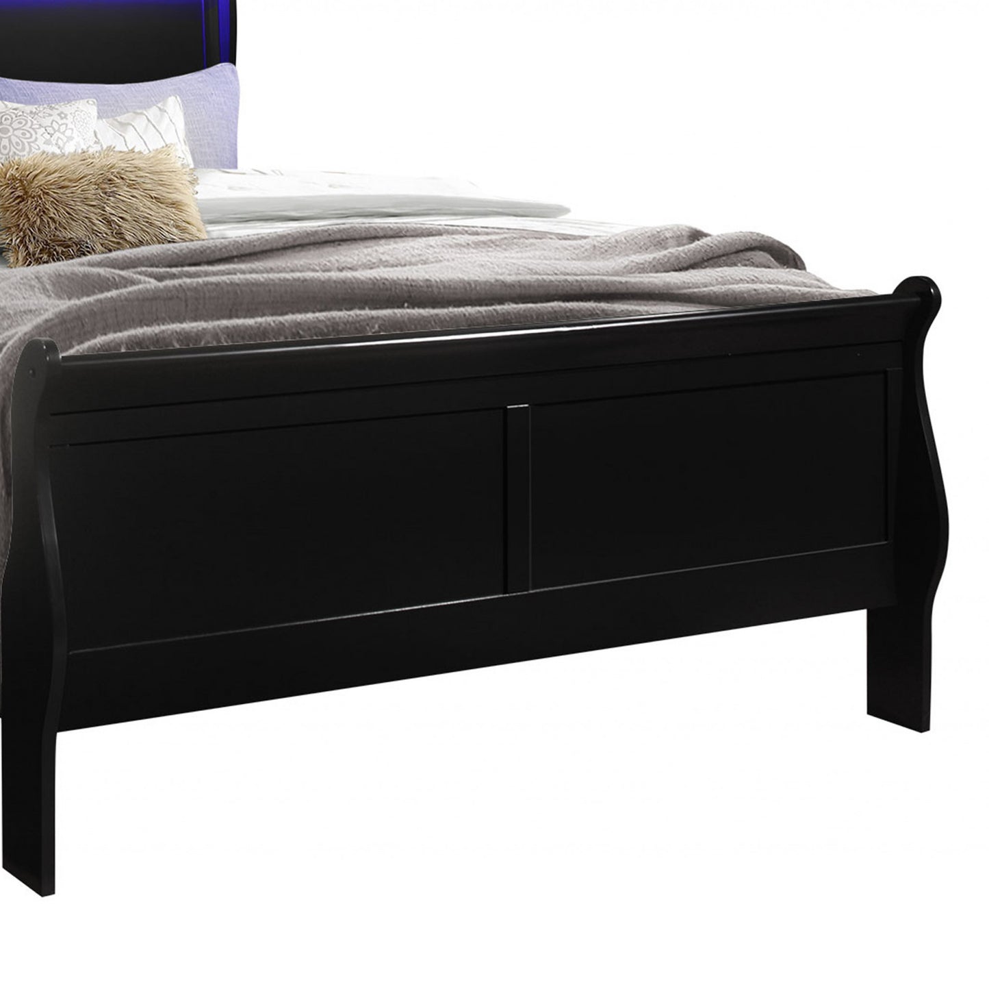 Solid Wood Standard Upholstered Bed