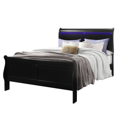 Solid Wood Standard Upholstered Bed