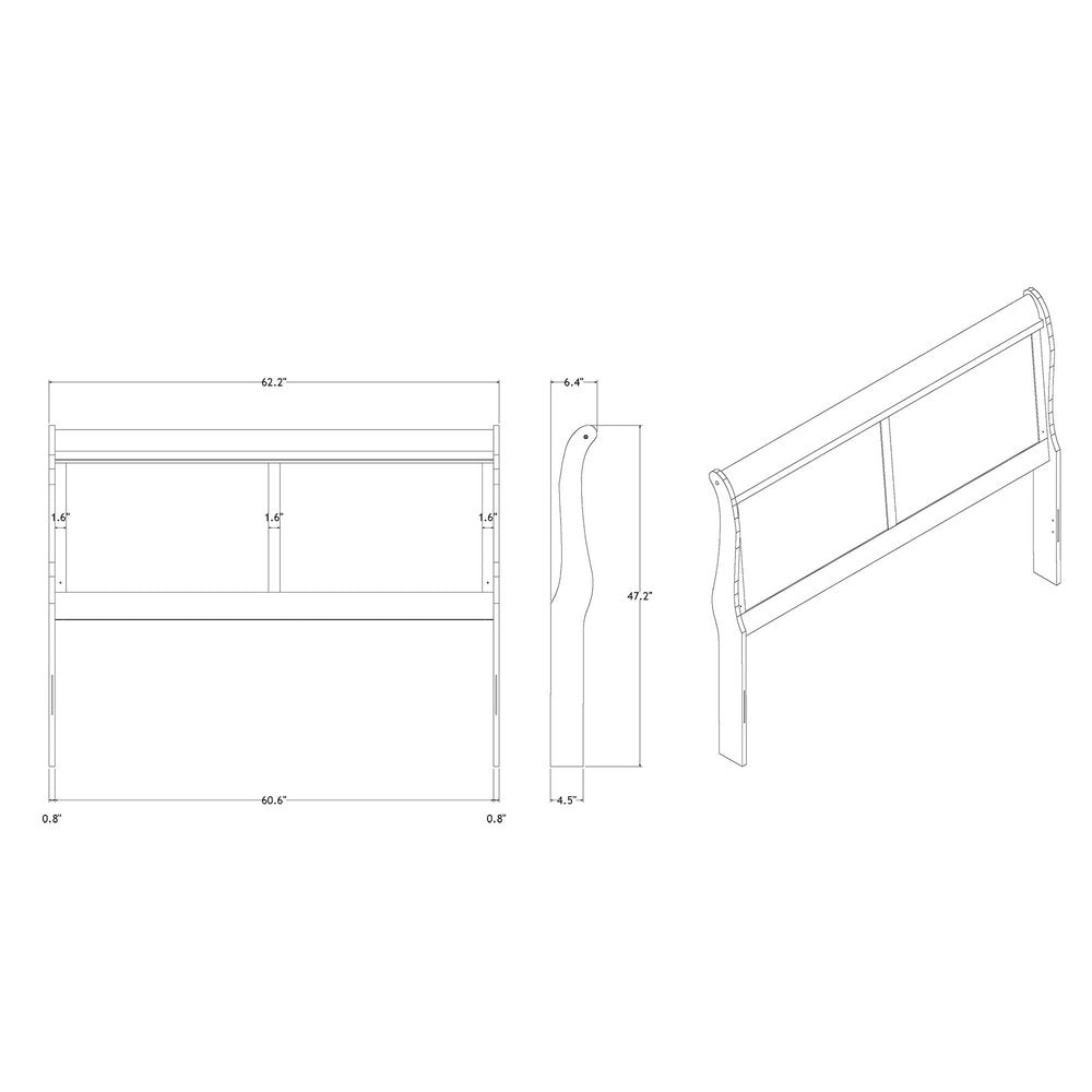 Blue Upholstered Queen Bed Frame With No — view 10