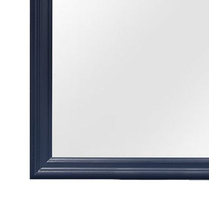 38" Blue Square Wood Framed Accent Mirror HomeRoots