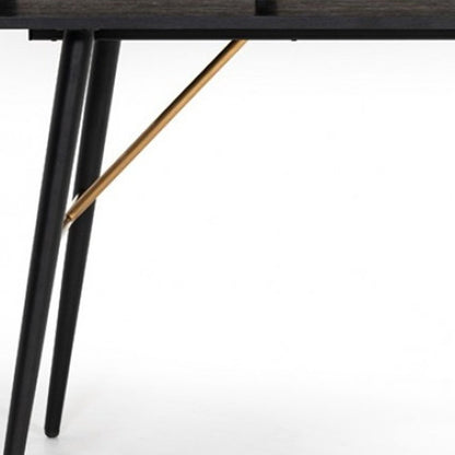 46" Black and Gold Writing Desk HomeRoots